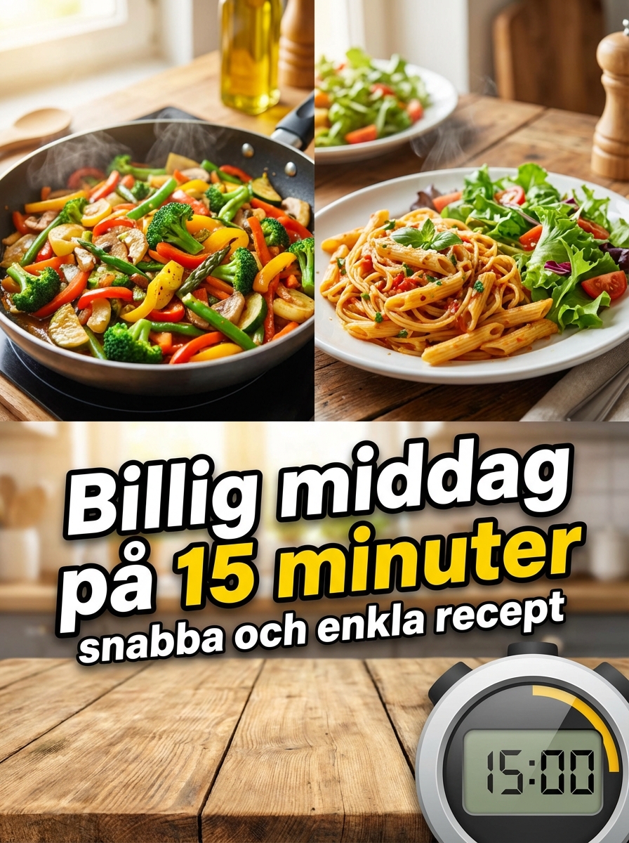 Billig middag på 15 minuter – snabba och enkla recept
